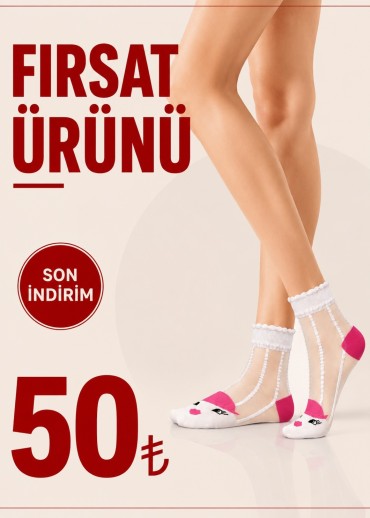 Şapkalı Kız Hayalet Soket Çorap